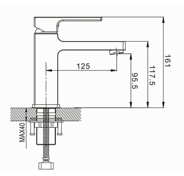 Смеситель для раковины Rose R1001-1 хром Смеситель для раковины Rose R1001-1 хром