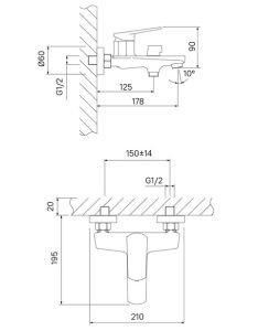 Смеситель для ванны IDDIS Esper ESPSB00i02WA хром