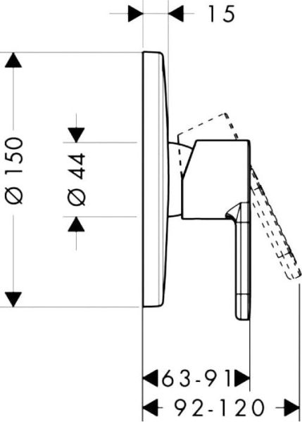 Смеситель для душа Hansgrohe Metropol 14665880 хром Смеситель для душа Hansgrohe Metropol 14665880 хром