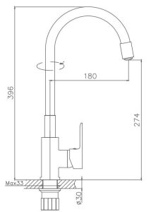 Смеситель для кухни Haiba HB70113-8 белый