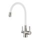 Смеситель для кухни Lemark Comfort LM3075BN-White с подключением к фильтру питьевой воды никель/белый