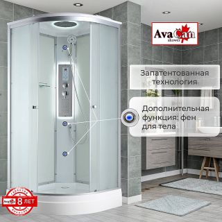 Душевая кабина Avacan C2090LED 90x90 см хром