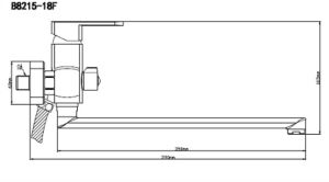 Смеситель для ванны с душем BOOU B8215-18F хром