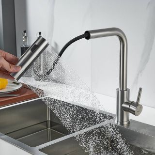 Смеситель для кухни Shevanik S263L с мультифункциональным изливом сатин Смеситель для кухни Shevanik S263L с мультифункциональным изливом сатин