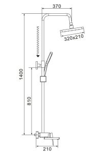 Душевая стойка Shevanik S6826C белый