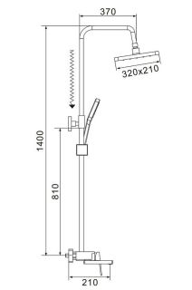 Душевая стойка Shevanik S6826C белый Душевая стойка Shevanik S6826C белый