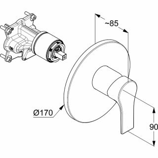 Смеситель для душа Kludi Zenta SL 486553965 Черный матовый Смеситель для душа Kludi Zenta SL 486553965 Черный матовый