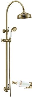 Душевая стойка Boheme с верхним душем(20 см)MEDICI бронза