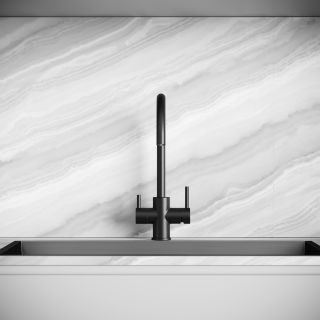 Смеситель для кухни Sancos Тапер (Taper) SC4012MB с краном для фильтра чёрный матовый
