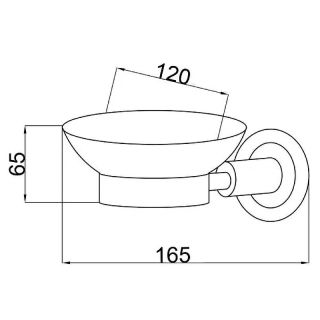 Мыльница Boheme Murano 10903-B-G золото/чёрный