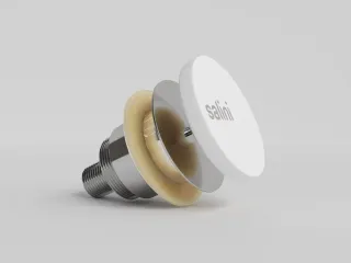 Донный клапан для ванны Salini S-Sense 15221WM D 402 белый матовый Донный клапан для ванны Salini S-Sense 15221WM D 402 белый матовый