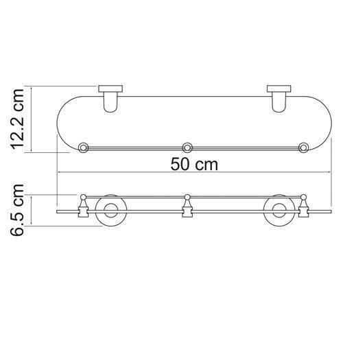 Wasserkraft Isen K-4044 Полка стеклянная