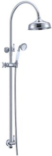 Душевая стойка Boheme с верхним душем(20 см) BRILLANTE_Комплект хром