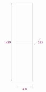 Пенал подвесной Onika Эвада 403079 30см белый Пенал подвесной Onika Эвада 403079 30см белый