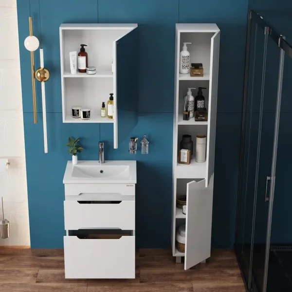 Пенал напольный Onika Айленд 403081 30см белый