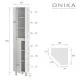 Пенал напольный Onika Айленд 403082 угловой 30см белый