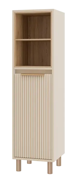 Шкаф - пенал Brevita Enfida 35 ENF-05035-020БК с бельевой корзиной универсальный бежевый