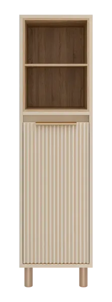 Шкаф - пенал Brevita Enfida 35 ENF-05035-020БК с бельевой корзиной универсальный бежевый