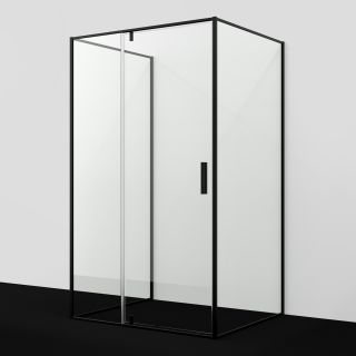 Душевой уголок WasserKRAFT Elbe 74P26 120x100 см профиль чёрный матовый стекло прозрасное