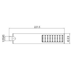 Душевая лейка Bossini Flat One B00270.030 хром