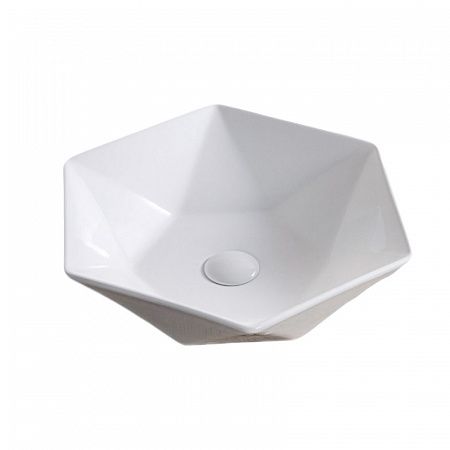 Раковина накладная BelBagno 41см белая BB1344A