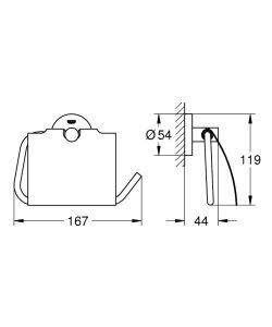 Держатель для туалетной бумаги Grohe Essentials 40367001 хром