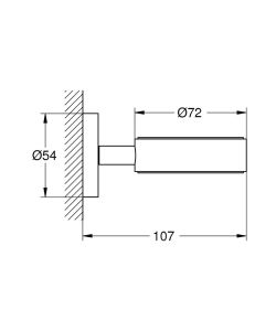 Держатель настенный  Grohe Essentials 40369001 хром
