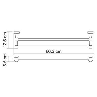 Wasserkraft Isen K-4040 Штанга для полотенец двойная Wasserkraft Isen K-4040 Штанга для полотенец двойная