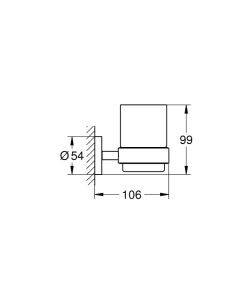 Стакан с держателем Grohe Essentials 40447001 хром