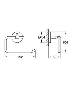 Держатель для туалетной бумаги Grohe BauCosmopolitan 40457001 хром