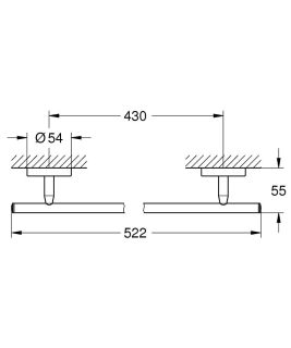 Полотенцедержатель Grohe BauCosmopolitan 40459001 хром