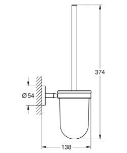 Tуалетный ершик Grohe BauCosmopolitan 40463001 хром