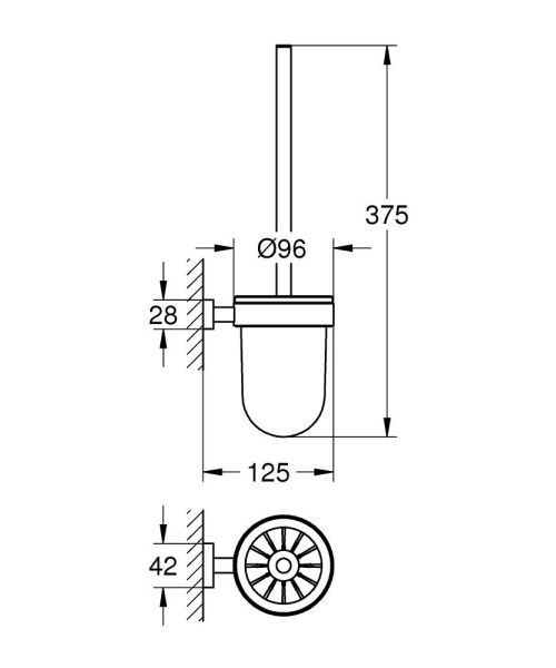 Tуалетный ершик Grohe Essentials Cube 40513001 хром