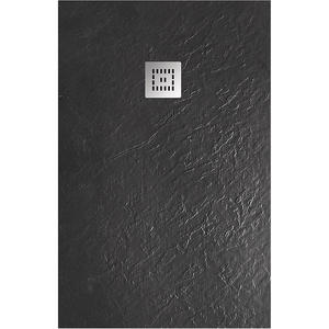 Душевой поддон из искусственного камня BelBagno Uno 120x90 TRAY-MR-UNO-AH-120/90-35-NERO-CR Черный матовый