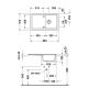 Мойка кухонная Duravit Cassia 7513861900 бежевая 86 см