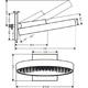 Верхний душ Hansgrohe  Rainfinity 360 1jet с настенным креплением 26230140