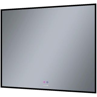 Зеркало Grossman Pragma-норма Black 90 1890802 с подсветкой цвет Черный с сенсорным выключателем и подогревом