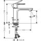 Смеситель для раковины Hansgrohe Rebris E 72560670 чёрный матовый