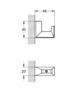 Крючок Grohe Selection Cube 40782000 хром