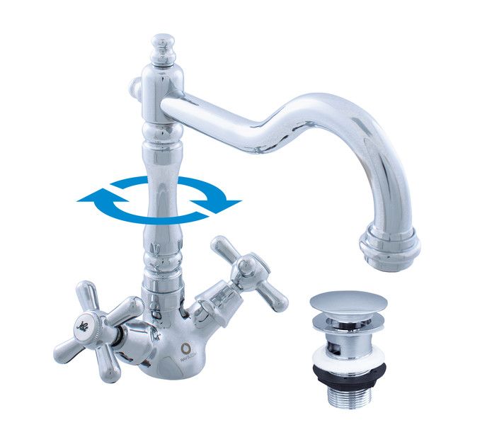 Смеситель для раковины Rav Slezak Morava retro MK121.5/8CMAT хром