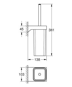 Туалетный ёршик Grohe Selection Cube 40857000 хром