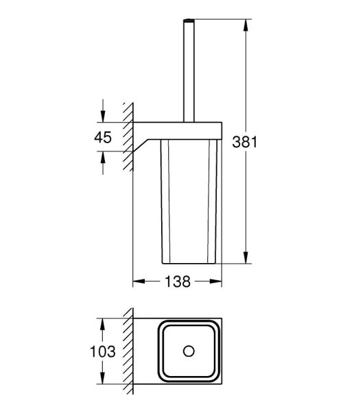 Туалетный ёршик Grohe Selection Cube 40857000 хром
