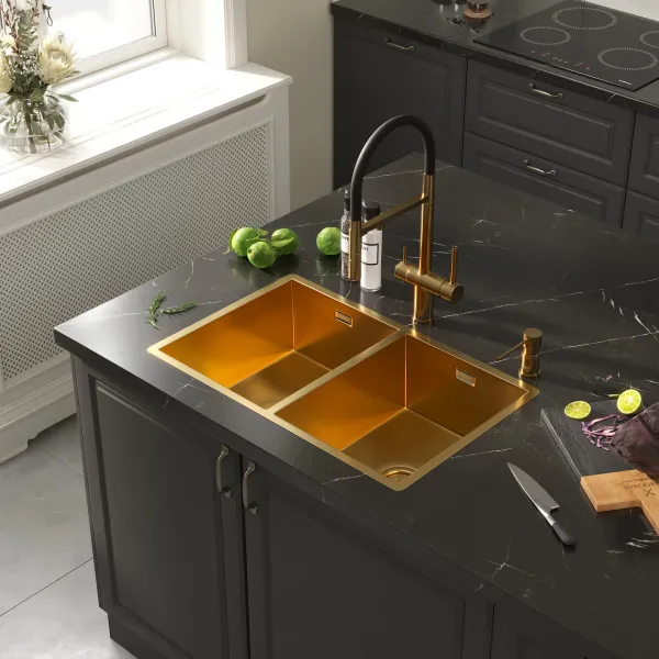 Смеситель для кухни Reflexion Lago RX9901GD брашированное золото