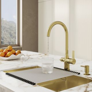 Смеситель для кухни IDDIS Pure PURMGFJi05 с каналом для фильтрованной воды золото матовое Смеситель для кухни IDDIS Pure PURMGFJi05 с каналом для фильтрованной воды золото матовое