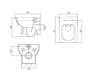 Нео rimless Пэк 1.WH50.1.572 подвесной унитаз + инсталляция + сиденье + панель хром Santek Нео rimless Пэк 1.WH50.1.572 подвесной унитаз + инсталляция + сиденье + панель хром Santek