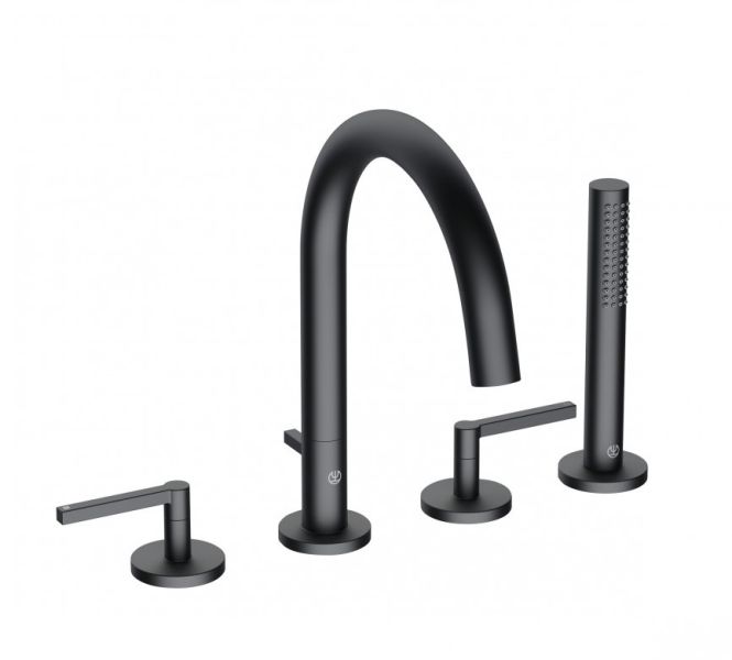 Смеситель на борт ванны Kludi Nova Fonte Puristic 204253915 черный матовый