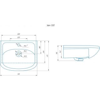 УМЫВАЛЬНИК RUNO мебельный Rosa Уют 50 (00000000152) УМЫВАЛЬНИК RUNO мебельный Rosa Уют 50 (00000000152)