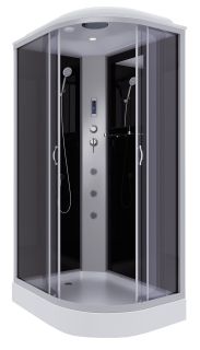 Душевая кабина Niagara NG-3512-14LF с гидромассажем 120x80см серебро/тонированное