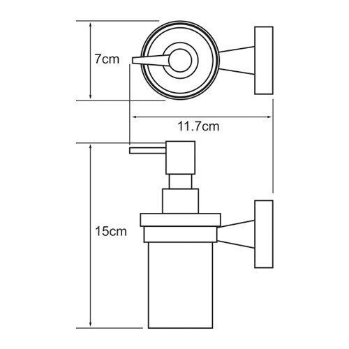 Wasserkraft Isen K-4099 Дозатор для жидкого мыла стеклянный 170 ml Wasserkraft Isen K-4099 Дозатор для жидкого мыла стеклянный 170 ml