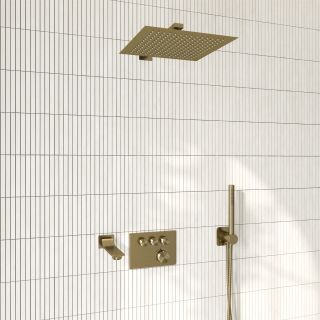 Душевой комплект WasserKRAFT Aisch Thermo A5558.180.198.285.194.286.174 T с термостатом золото матовое